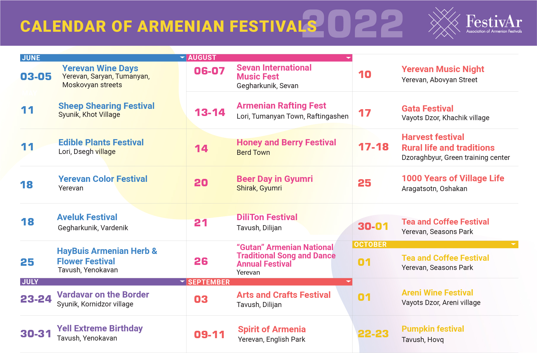 ACCUEIL 2022 V Festivals et événements 2022 en Arménie Festivals et événements 2022 en Arménie